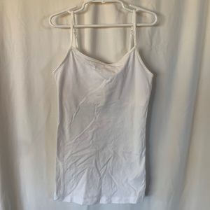 Aeropostale tank with built in bra white adj straps VERY TINY spot as pictured